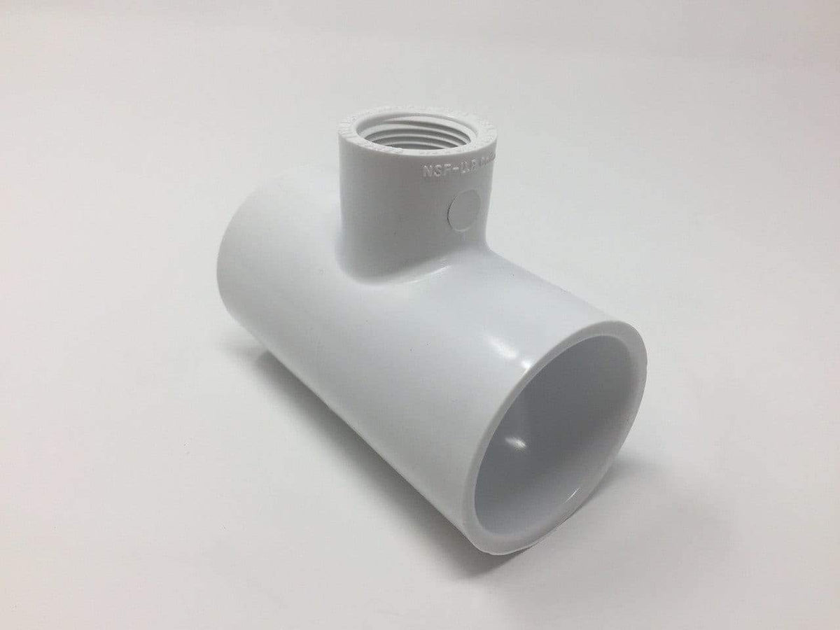 Lesso - 1 1/2'' x 1/2'' Sch40 PVC Tee Socket x Socket x Thread - 402-2 ...