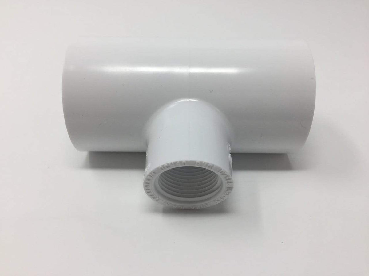 Lesso - 1'' x 1/2'' Sch40 PVC Tee Socket x Socket x Thread - 402-130 ...